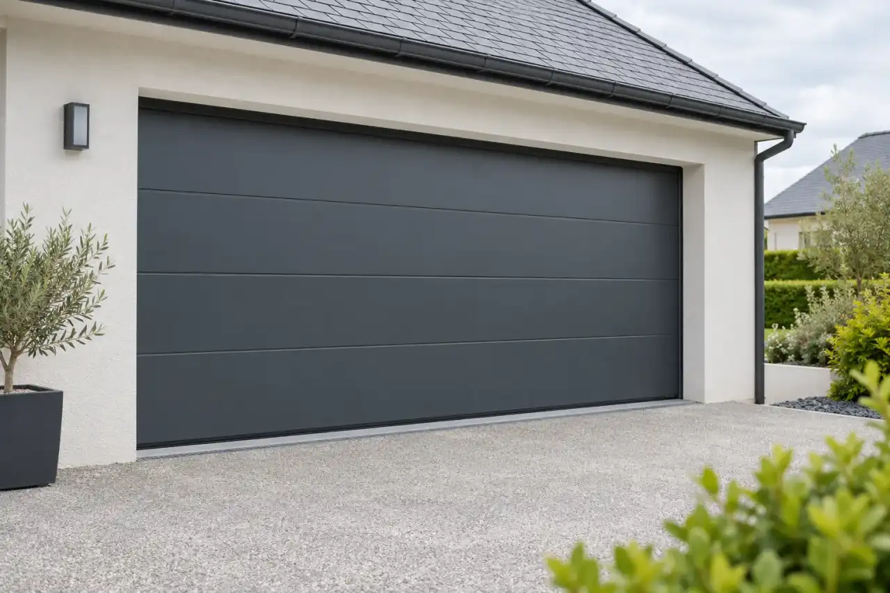 Porte de garage sectionnelle gris anthracite neuve